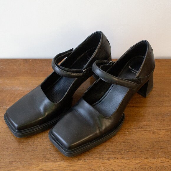 Vagabond Black Heeled Mary Janes - Picture 2 of 8